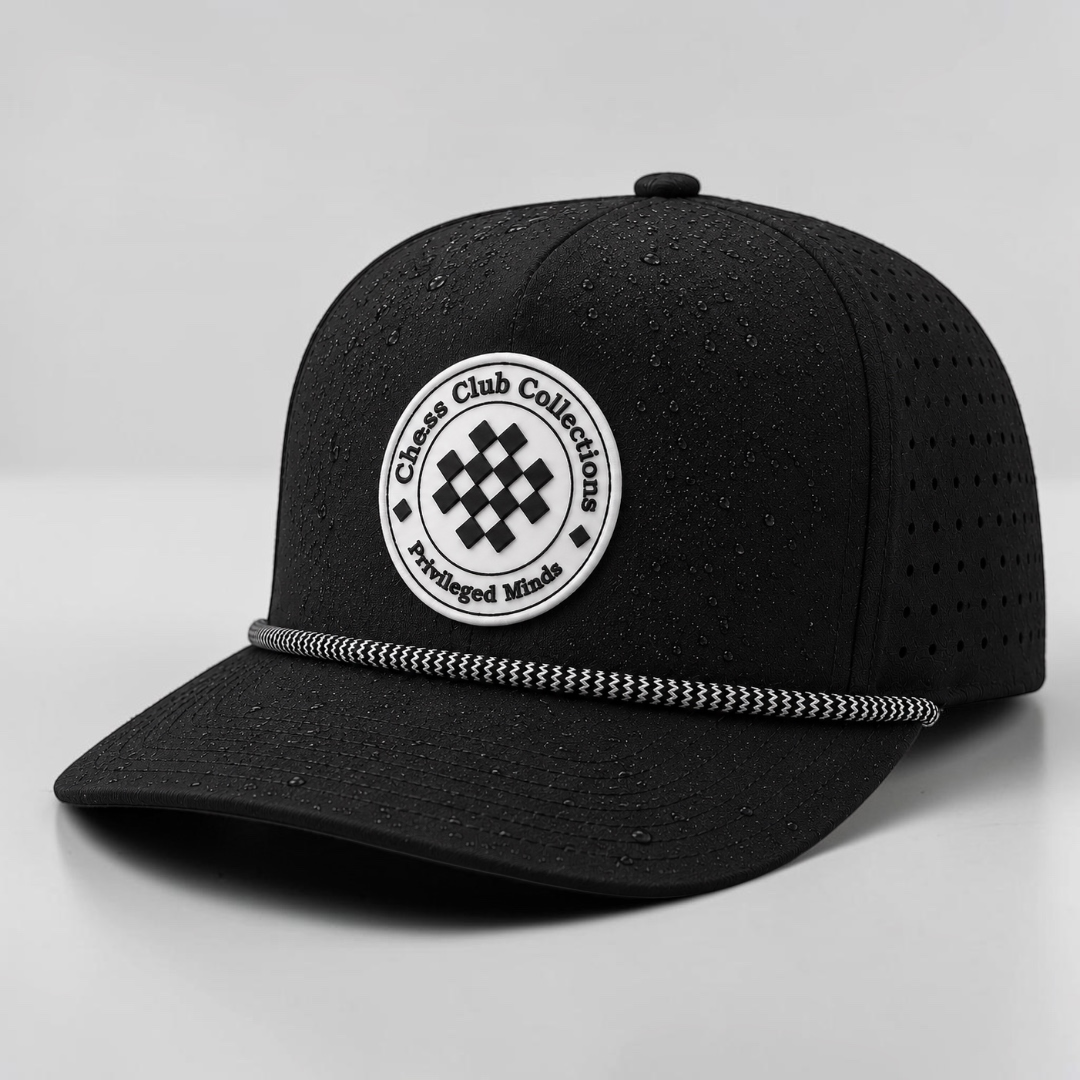 Black Water Resistant Rope Hat