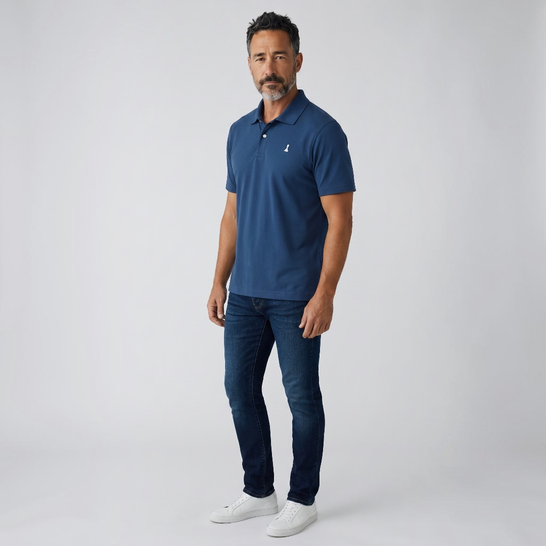 Navy Polo Pawn™ | Pima Collection