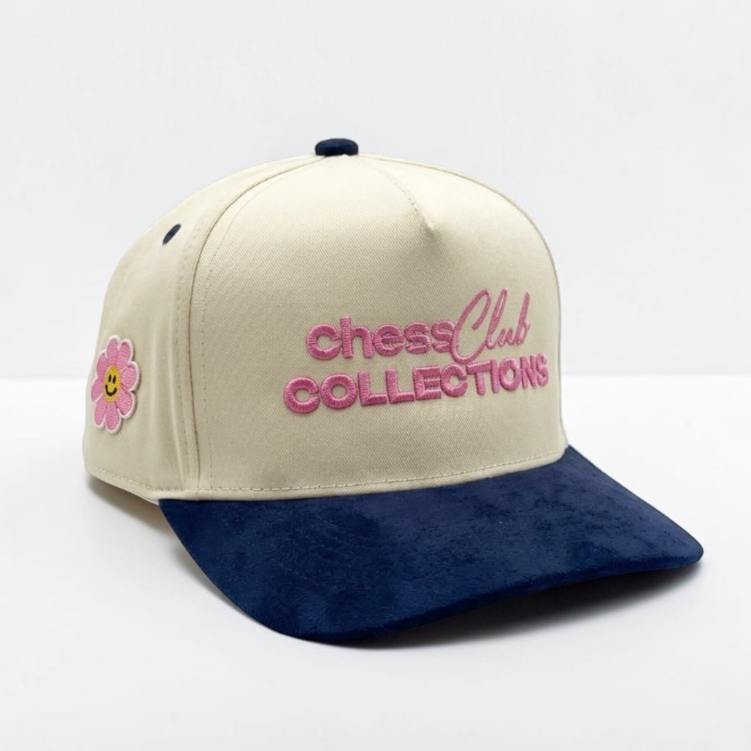 Happy Flower Suede Bill Hat
