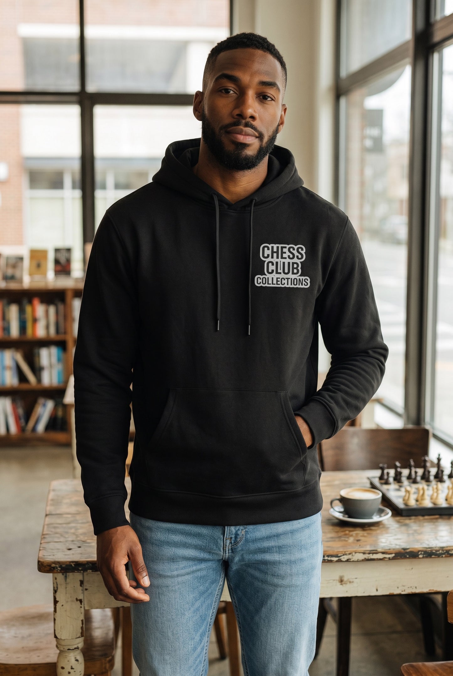 Black Chess Club Collections Heavy Organic Hoddie