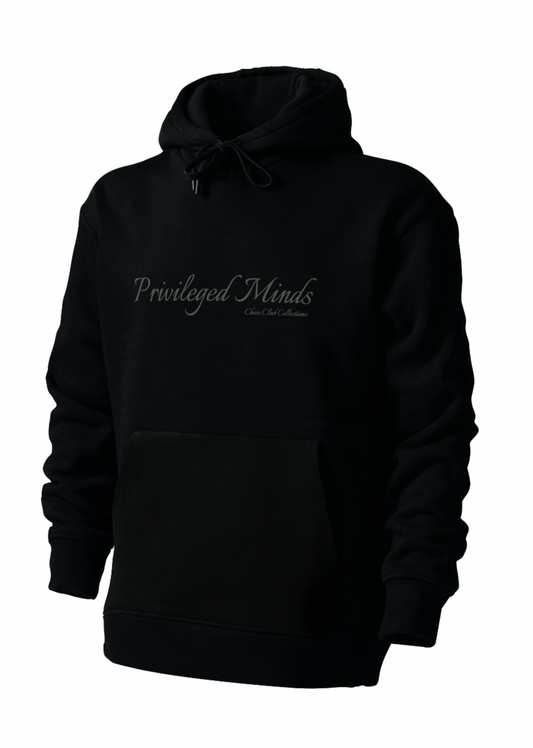 Black Organic Cotton Hooded Sweatshirt Privileged Minds