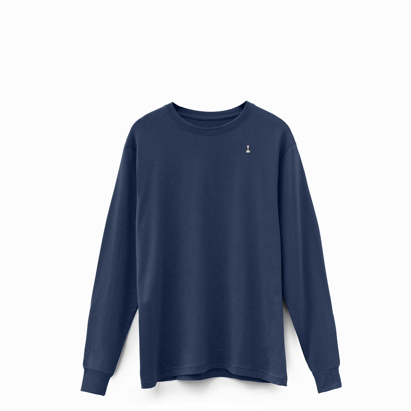 Navy American Grown Supima® 100% Cotton 6oz Long Sleeve T-Shirt