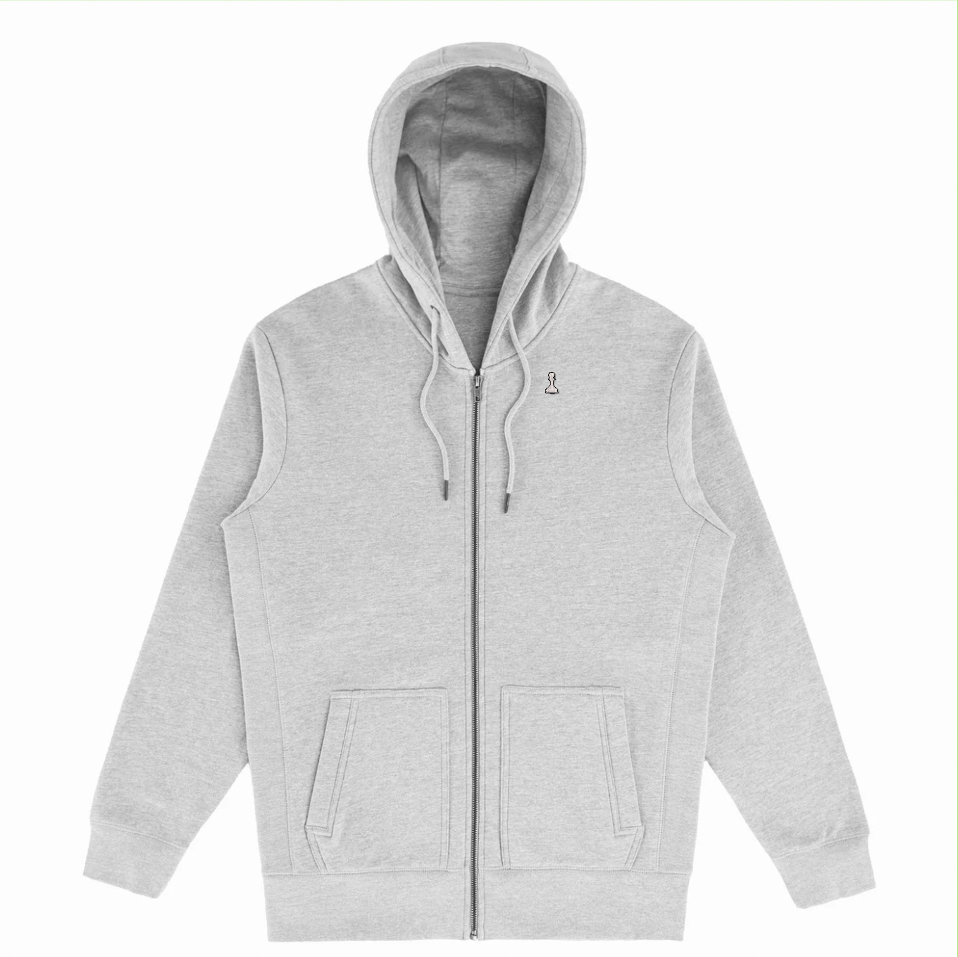 Grey Organic Cotton Zip-Up Sweatshirt